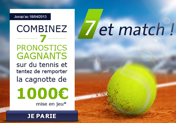 tennis 7 et match parionsweb 1000 euros