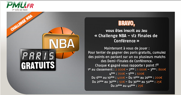 Basket NBA : Challenge PMU