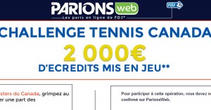ParionsWeb : Master tennis Canada