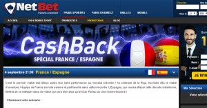 Netbet Cash Back : France Espagne